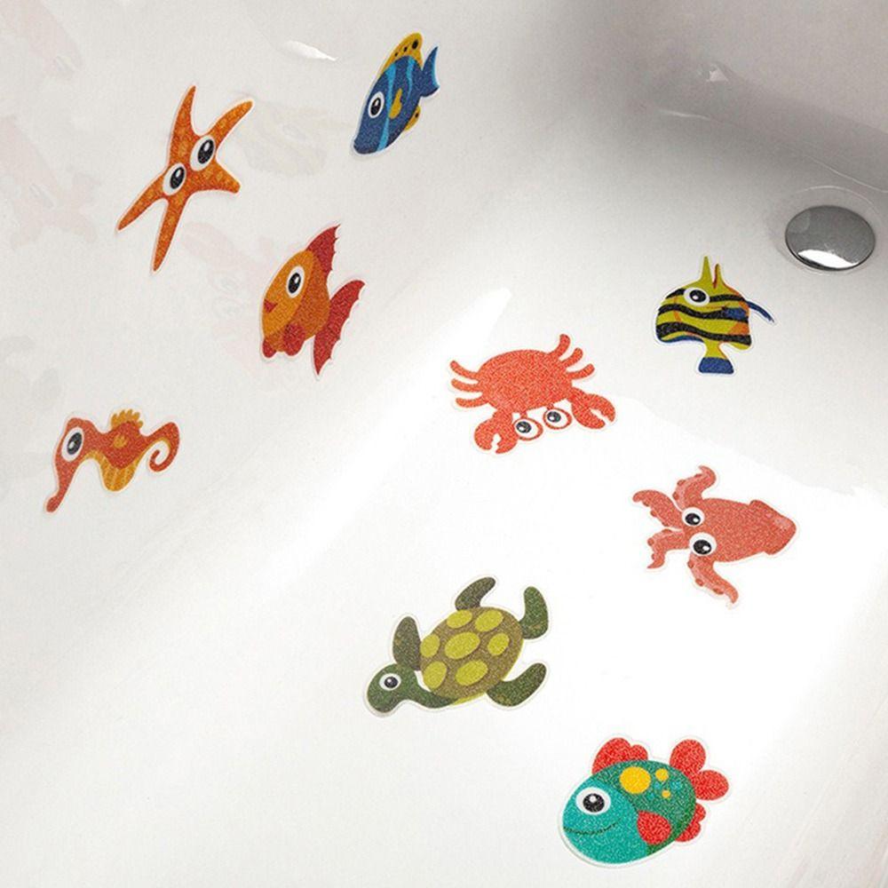 Flower Bath Tub Slip Stickers PEVA Cartoon Non-slip Sticker Stair Non-slip Paster  Bathroom