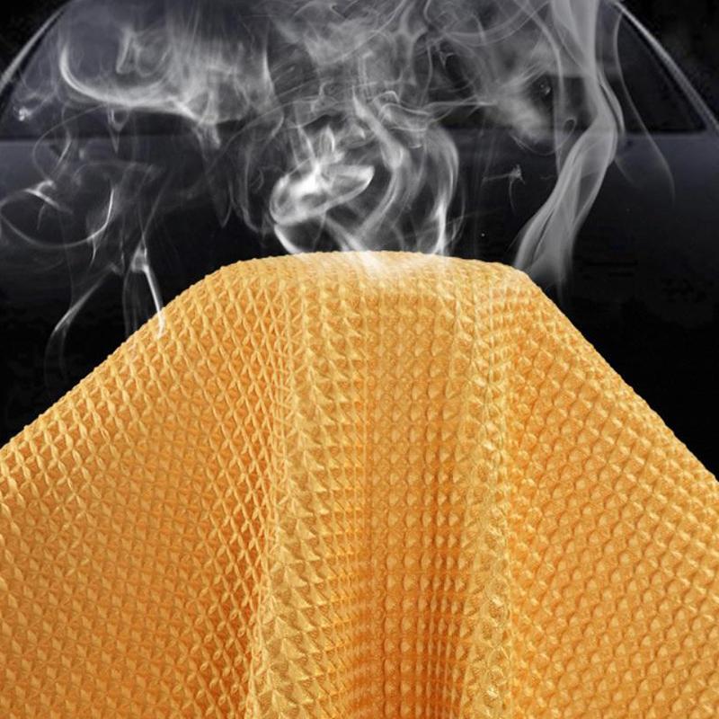 Car Wash Towel Glass Cleaning Water Drying Microfiber Window Clean Wipe Auto Detailing Waffle Weave For Kitchen Bath Home Office