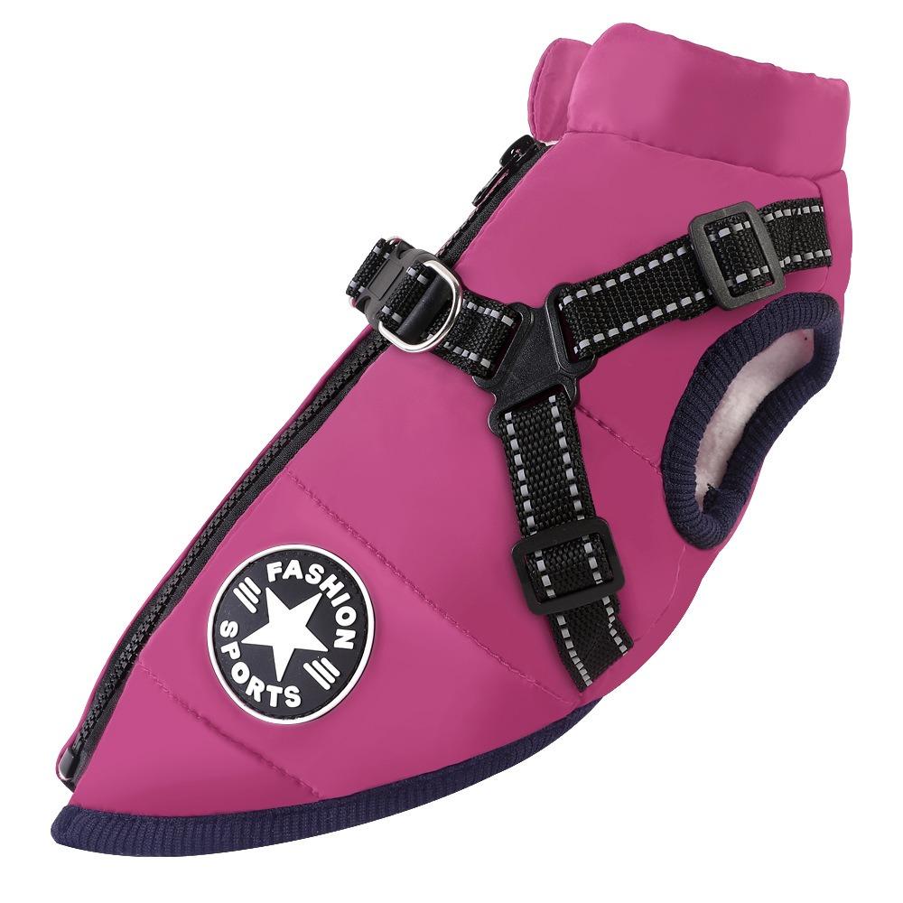 New Waterproof Pet Dog Jacket Thick Warm Cat Coat Vest Fleece Lined Dog Coat Vest Winter Season S