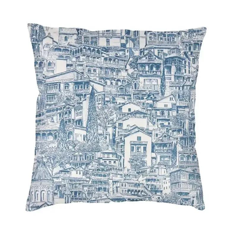 Toile De Jouy Sepia Vintage Pařížský Umělecký Design Čtvercový Povlak na Dekorační Polštář D Oboustranný Tisk Potah na Polštář pro Pohovku