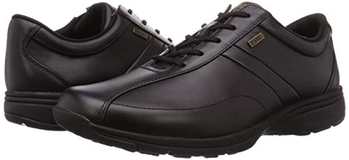 ASAHI Medical Walk MF Men's Leather Walking Shoes with Zipper, Black, Size 26 Cm, 4E