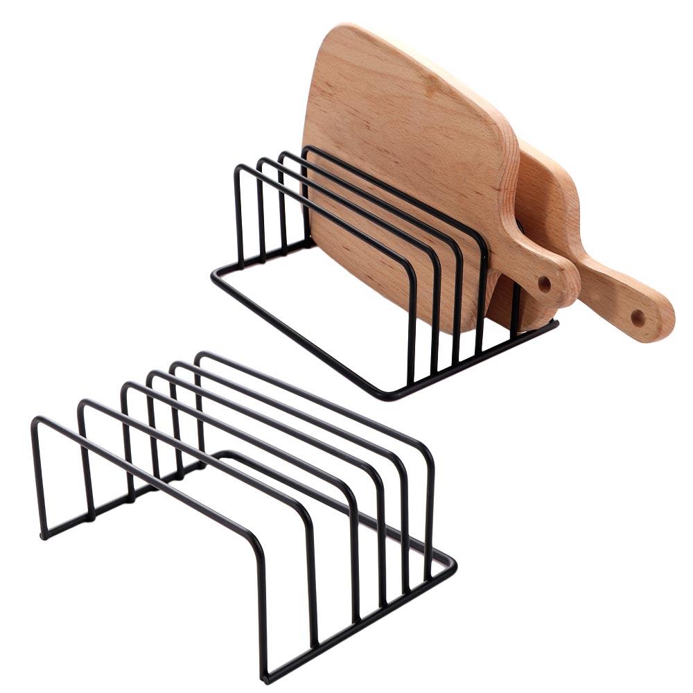 Bolded Chopping Board Organizer Iron Art Dish Holder Kitchen Organizer Pot Lid Rack  Plate