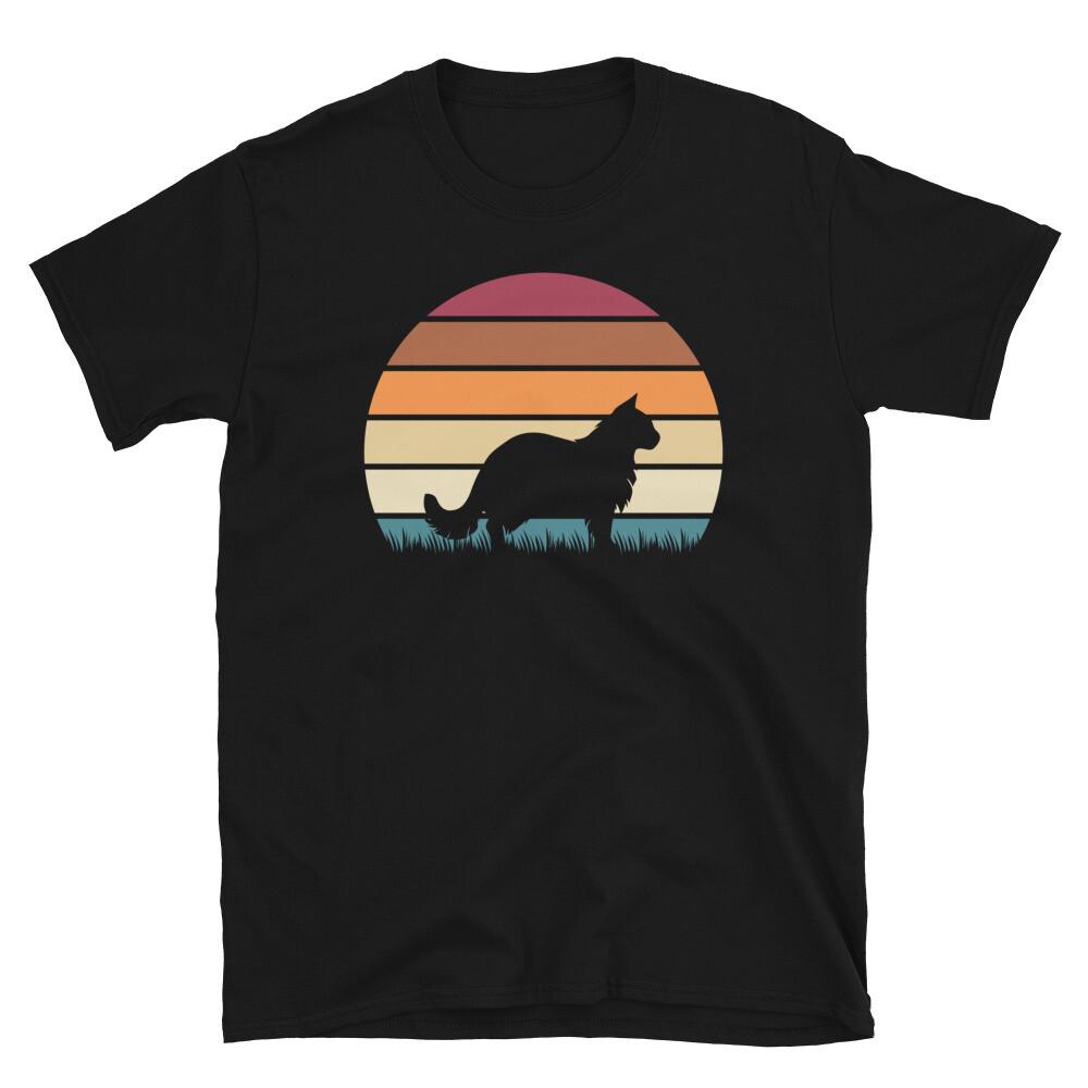 

Retro Sunset Kitten Feline Pet York Chocolate Cat Short-Sleeve Unisex T-Shirt 2XL