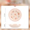 Ruhan Cream Style Peach Blossom Ceramic Dish Set