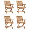 5 Piece Garden Dining Set Solid Teak Wood