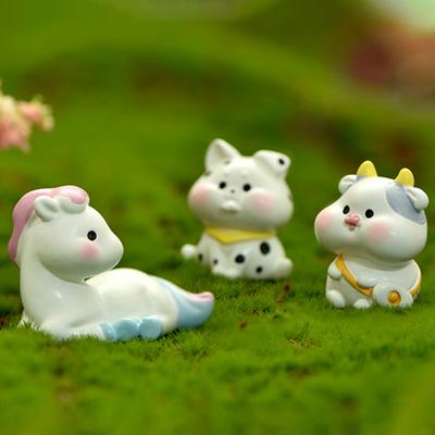 Miniature Statue Display Durable for Decoration Multicolor Colorful Resin Miniature Figurine Convenient Eye-catching Bright-colored