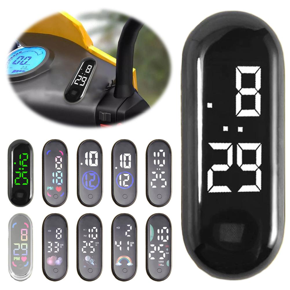 Luminous Motorcycle Car Clock Auto Internal Stick-On Waterproof Watch Quartz Auto Clocks Accessories Ornament Car Mini Mech T1L2