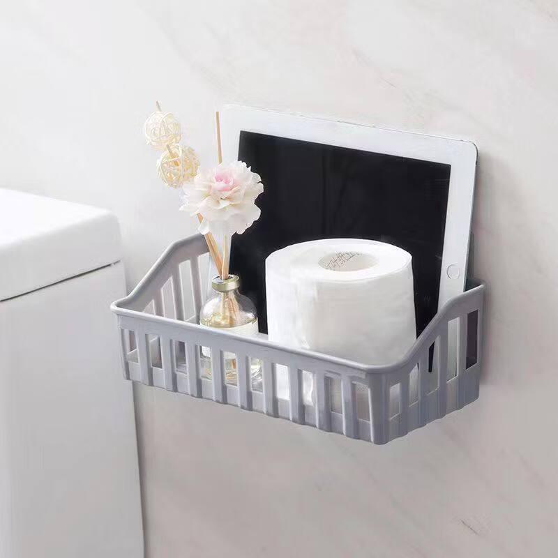 Punch-Free Wall-Mounted Bathroom Kitchen Storage Shelf