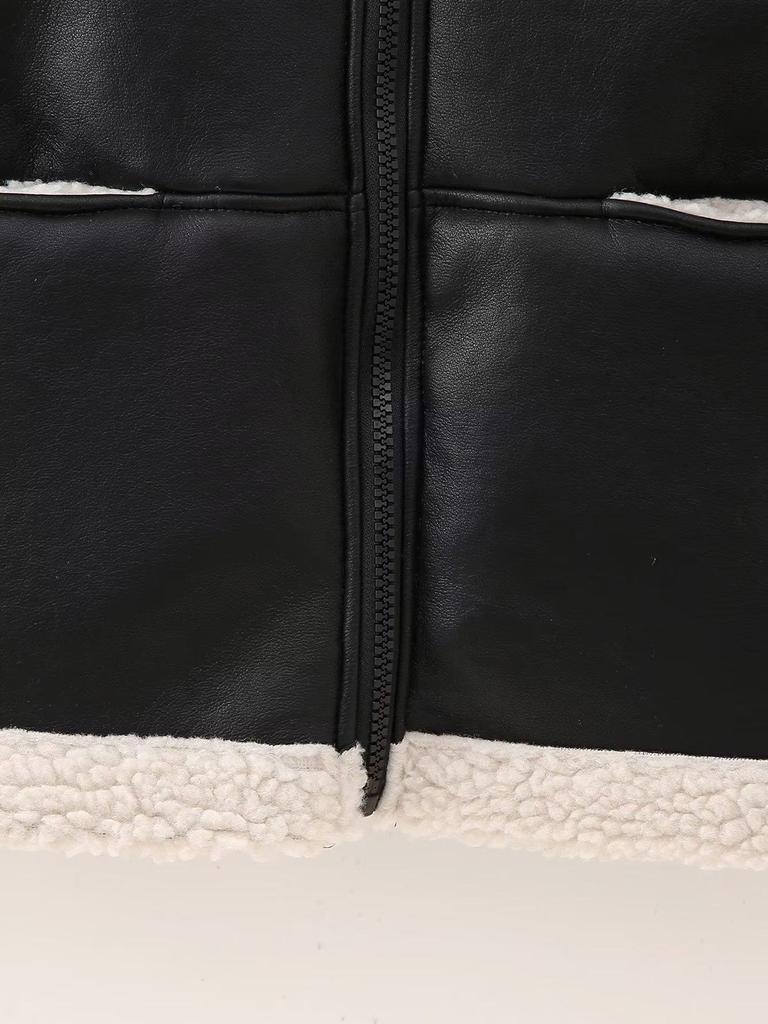 Women's Fleece-lined Faux Fur One-piece Coat - 2024 Autumn/Winter Collection