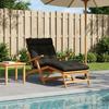 Sun Lounger Cushion VIANEN 100percent  Polyester Black