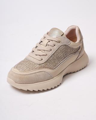 Damen Sneaker Lifexpert 1112365 36 beige Leder Textil