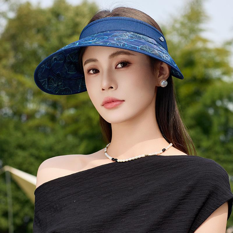 

Шляпа женская весенне-осенняя солнцезащитная от солнца шляпа от солнца сетчатая темпераментная летняя защита от УФ-лучей показывает маленькое лицо Average size