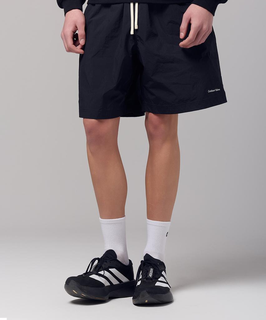 Ausdoeoboiseu Classic Logo Nylon Shorts (Black)