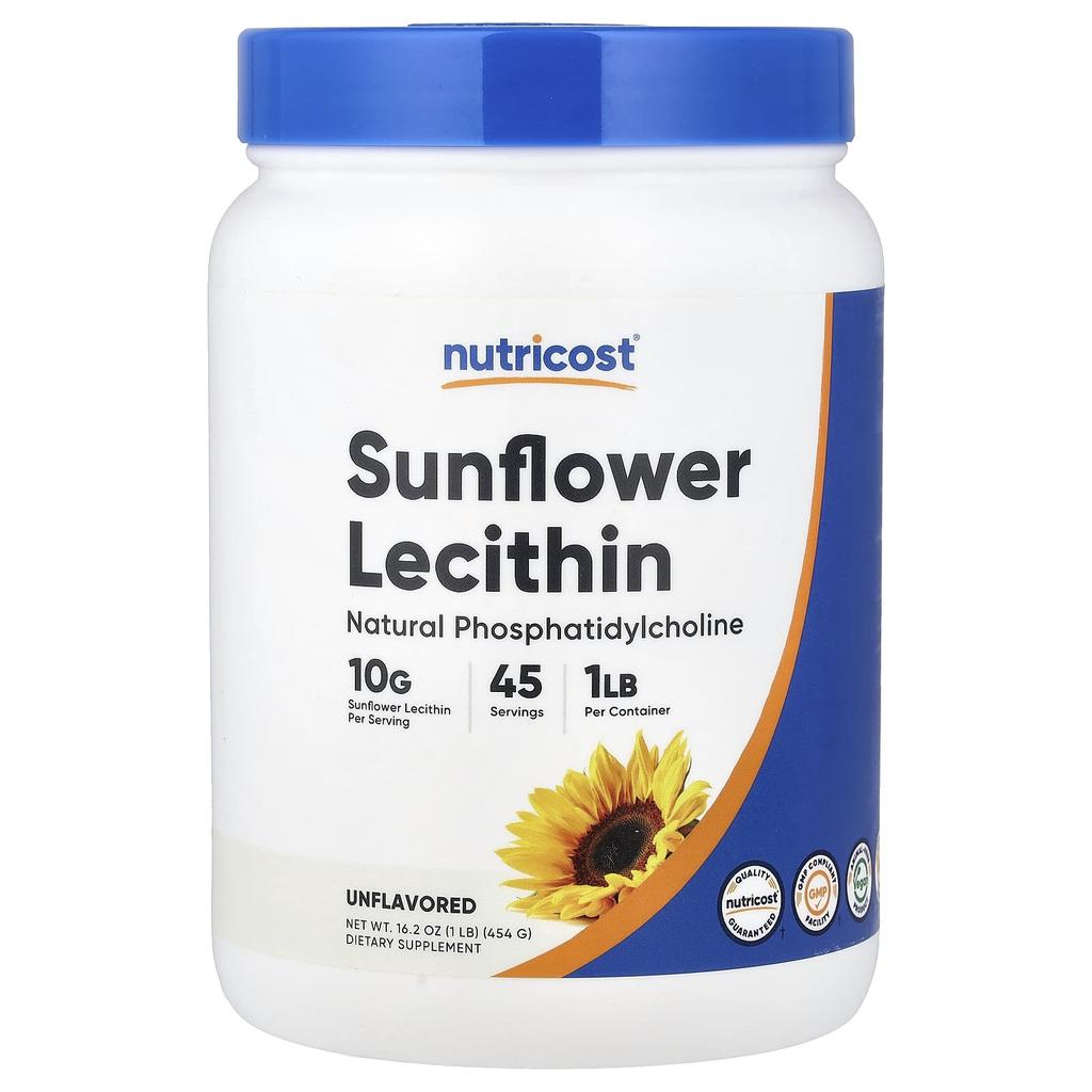 Nutricost, Sunflower Lecithin, Unflavored, 454 g (16.2 oz)