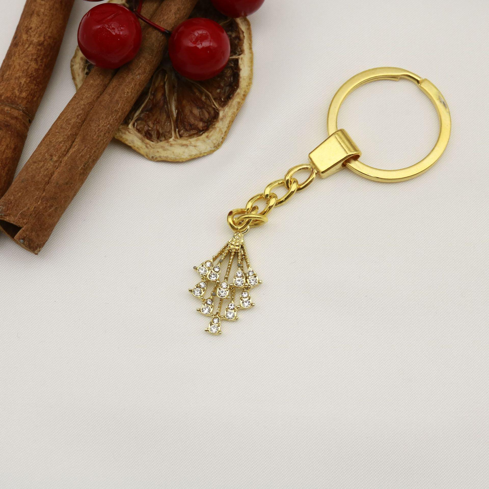 Elegant Rhinestone Keyring Pendant