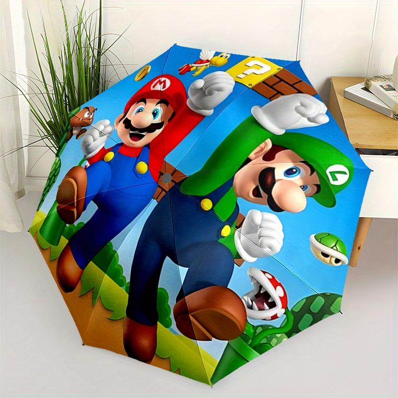 

1pc Mario & Luigi Automatic Opening and Closing Folding - A Good Choice for Gifts, Fashionable and Convenient Umbrella With Cute Cartoon Cha