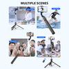 Portable Selfie Stick Tripod 67.6 Inch Extendable Phone Tripod Stand for Video Recording Live Strming Group Photos with Detachable Phone Clip Remote S