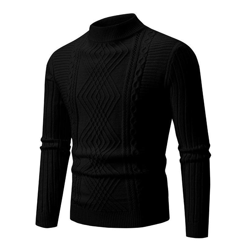 Men S Twisted Knit Sweater Casual Loose Long Sleeve Pullover