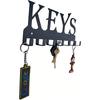 Metal Wall Mounted Key Holder 25x11x2.5 cm Hallway Entry Organizer Hook Rack for Keys Towels Hats Bags