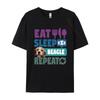 Eat Sleep Beagle Repeat Dog TShirt Top Tshirts For Male Printed Tops Shirt Discount Casual Cotton Teeshirt