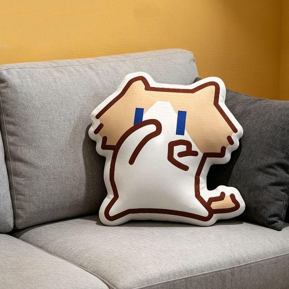 Sofa Decor Cat Plush Throw Pillow Home Ornament Cat Stuffed Pillow  Student