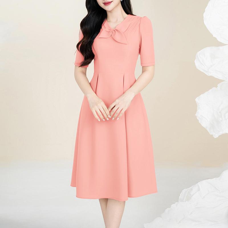 

ZANZEA Женское повседневное летнее платье с коротким рукавом и V-образным вырезом 3XL розовый