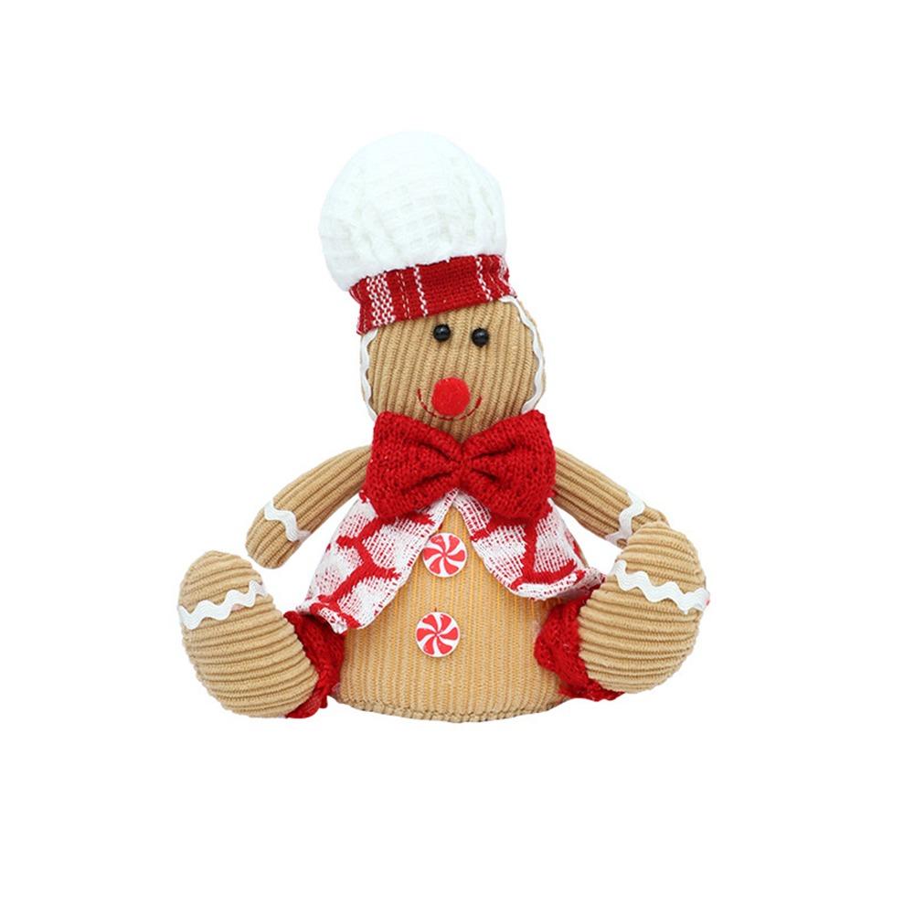 Luminous Gingerbread Man Doll Lights Soft Material Christmas Figure Christmas Decorations  Indoor