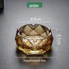 Compact Glass Ashtray for Hotel Rooms, Bedrooms, and Bathrooms