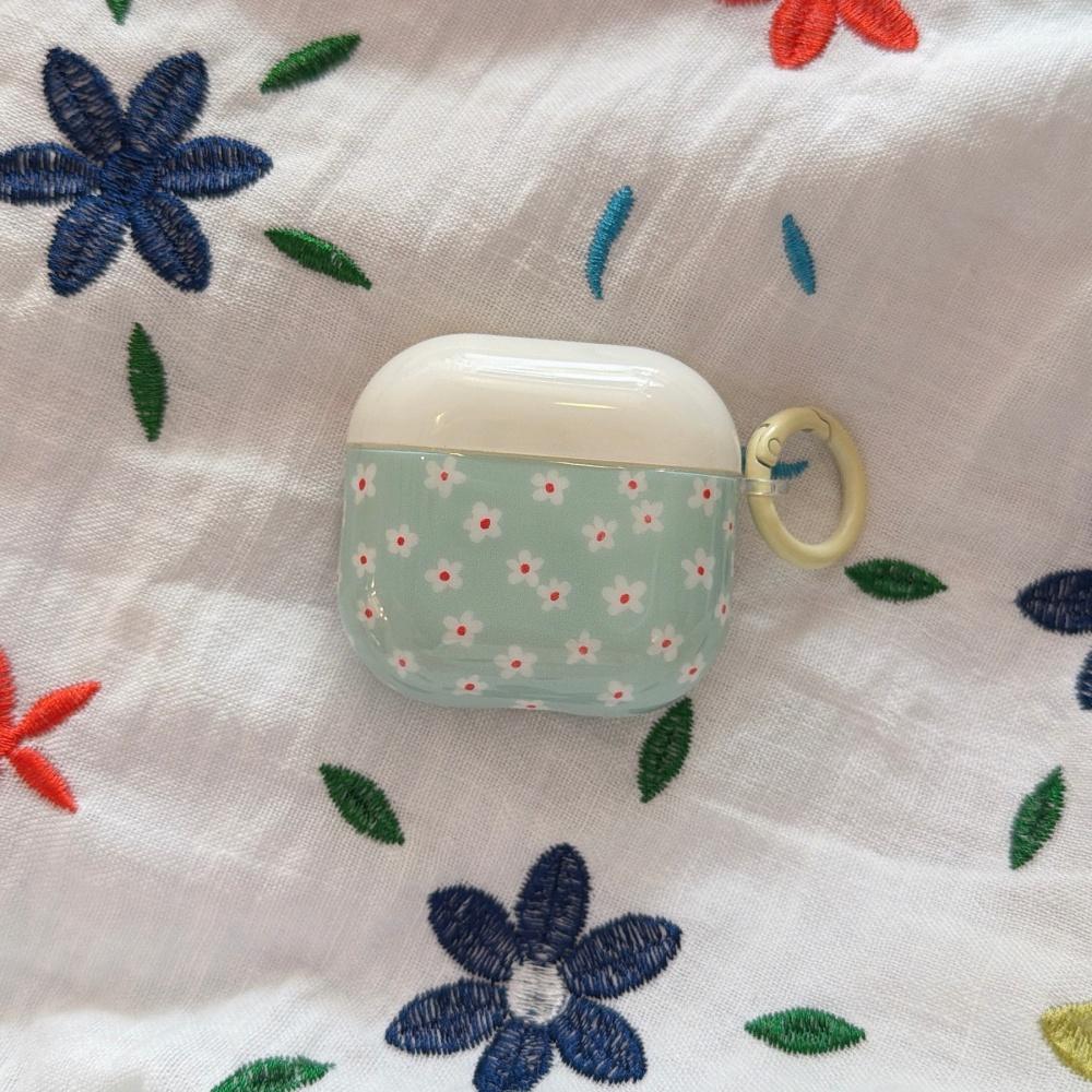 Pastoral Green Floral AirPods 4 Case AirPods Pro 3 Cover New Apple Earphone Protective Shell