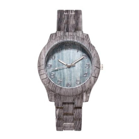 Wood Grain Quartz Stylish Watch Watch Arabic Round Dial Numerals Elegant Wristwatch