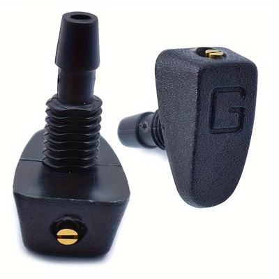 2-piece/set Car Universal Front Hood Wiper Nozzle Spray Kit Sprinkler Fan Nozzle Cover Washer Outlet Adjustable
