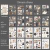 20Sheets/bag Creative Wardrobe Themed Dual Material Stickers Notebook Sticker Diary Clippings Collages Background DIY Decoration