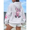 Hip Hop Street Casual Printed Damen Hoodies Fashion Hoodie Übergröße Lose Neue Sweatshirts Herbst Warme Fleece-Kleidung