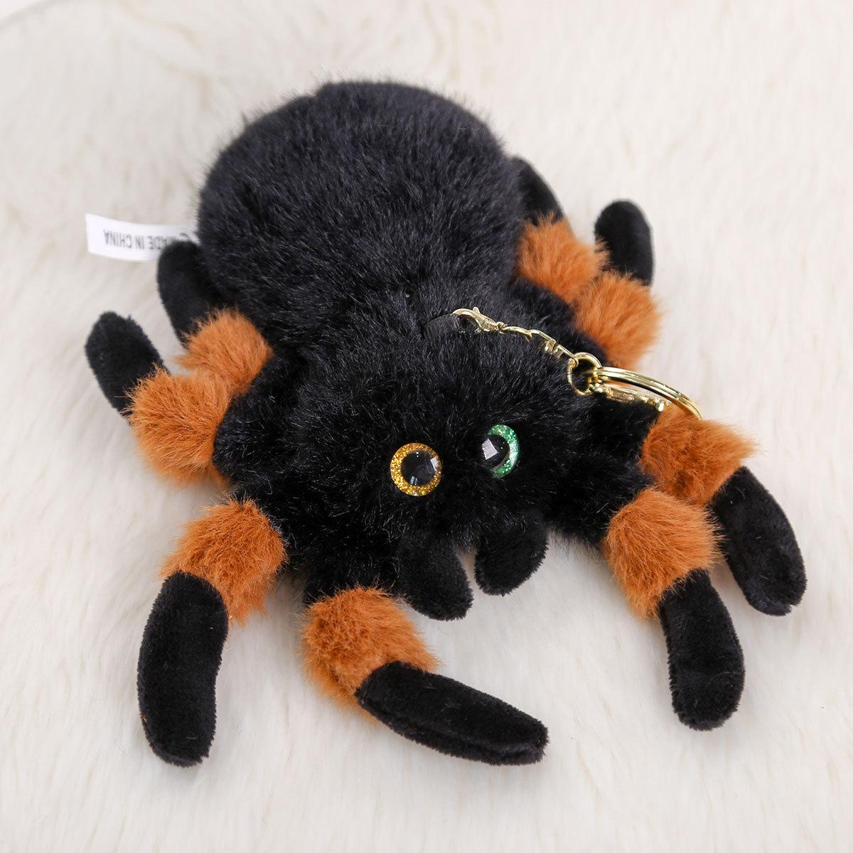 

Simulation Spider Doll Plush Toys Pendant Halloween Funny Scary Spider Plush Stuffed Backpack Decoration Hanging Gifts