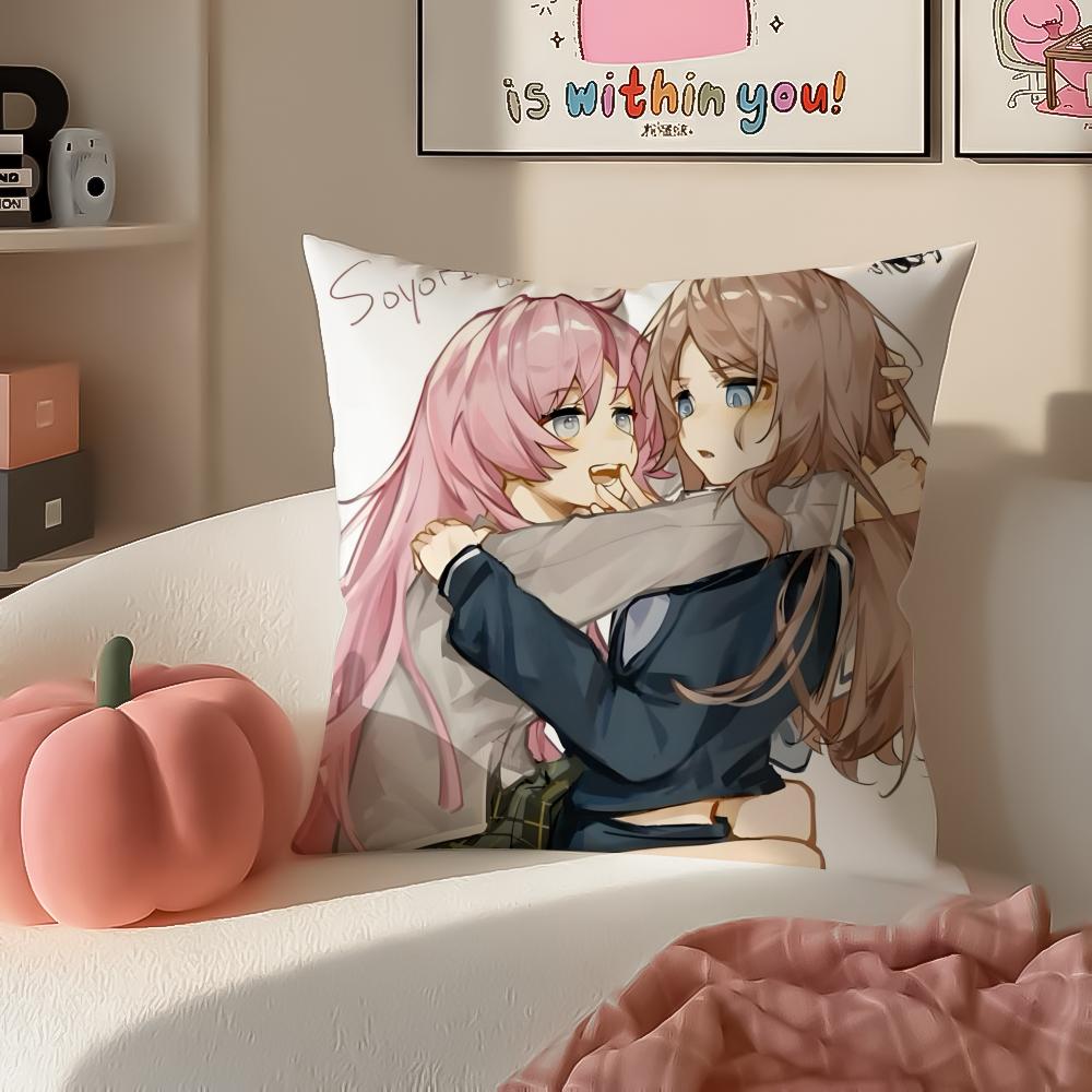 Anime Cartoon BanG Dream Its MyGOCute Cushion Cover Pillowcase Short Plush Invisible zipper Room Sofa Cushion Cover