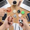Sport Theme Button Balls Key Chain Cartoon Sensory Clicker Toys  Backpack Pendant