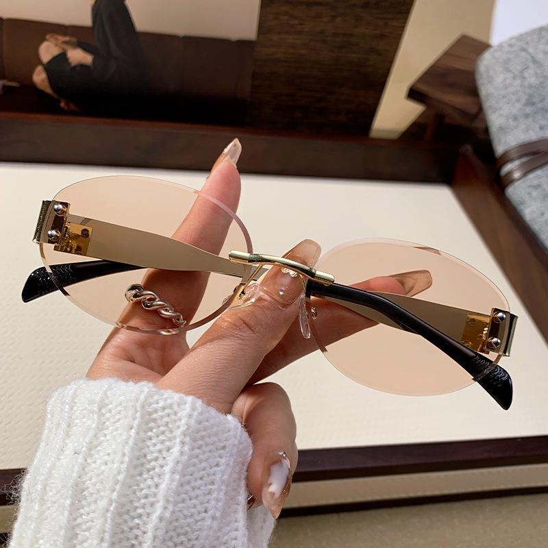 

Солнцезащитные очки JYL TS Без оправы Эллипс УФ Защита Унисекс Металл/90319 B-2438 лимон лайм