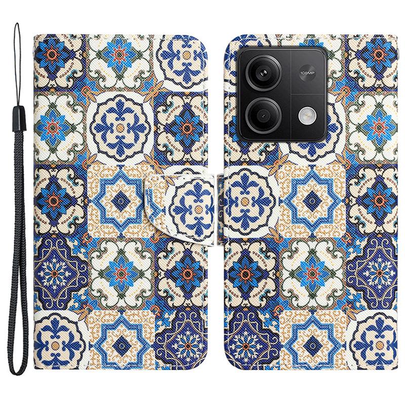 For Xiaomi Redmi Note 13 5G Case PU Leather Magnetic Clasp Pattern Printing Phone Cover