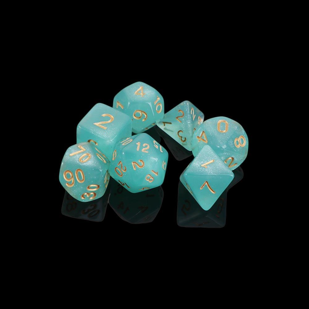 Game Toys Family Party Sparkles Desktop Polyhedral Dice Set Star Shine Dice Set Dice Galaxy Dice