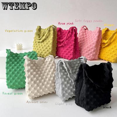 Women's Handbag Candy-colored Square Tote Bag Versatile Niche Design Knitted Bag