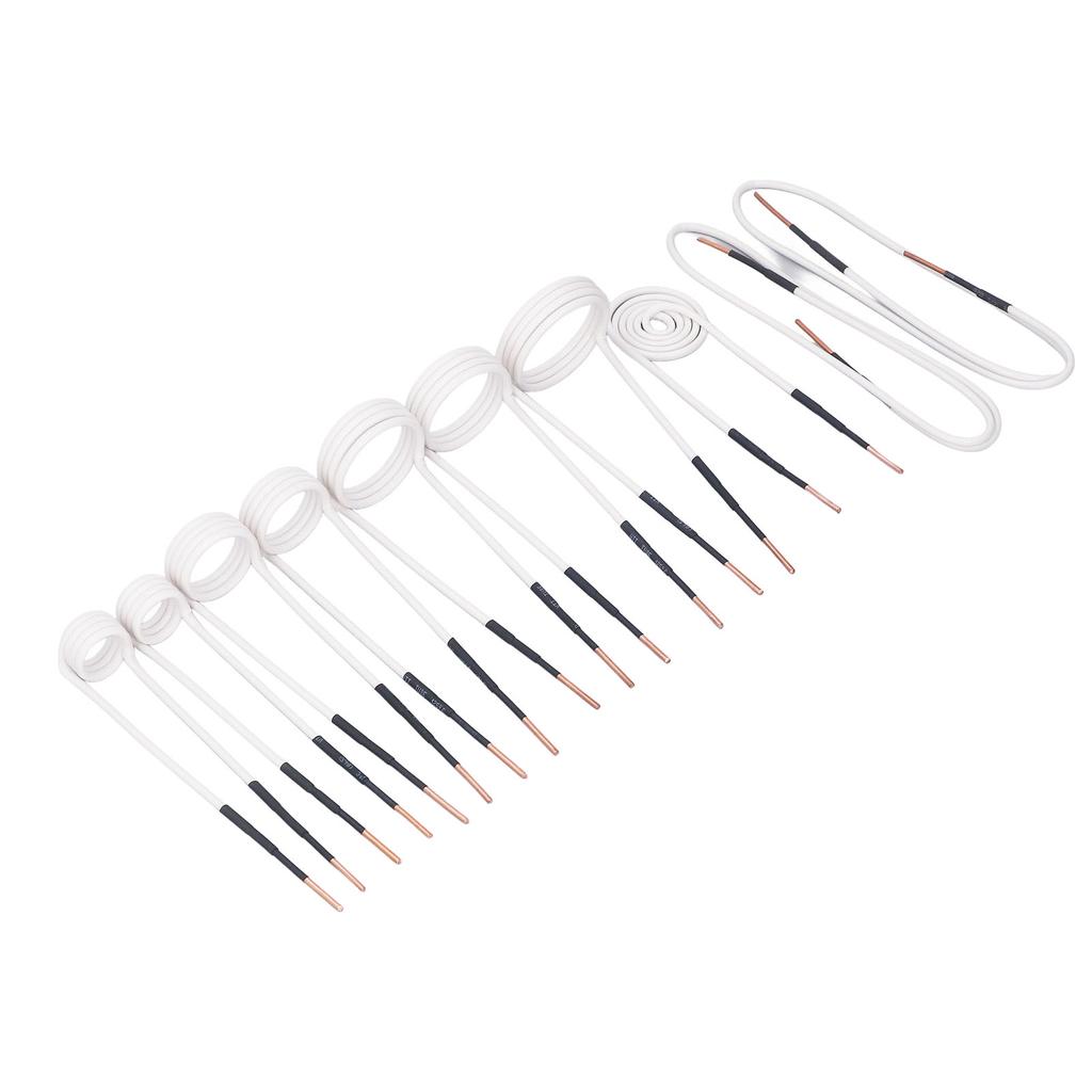 10PCS Induction Heater Coils 2.5mm Brass Core Electric Heat Induction Coil Kit for Rusty Nut and Bolt Removal