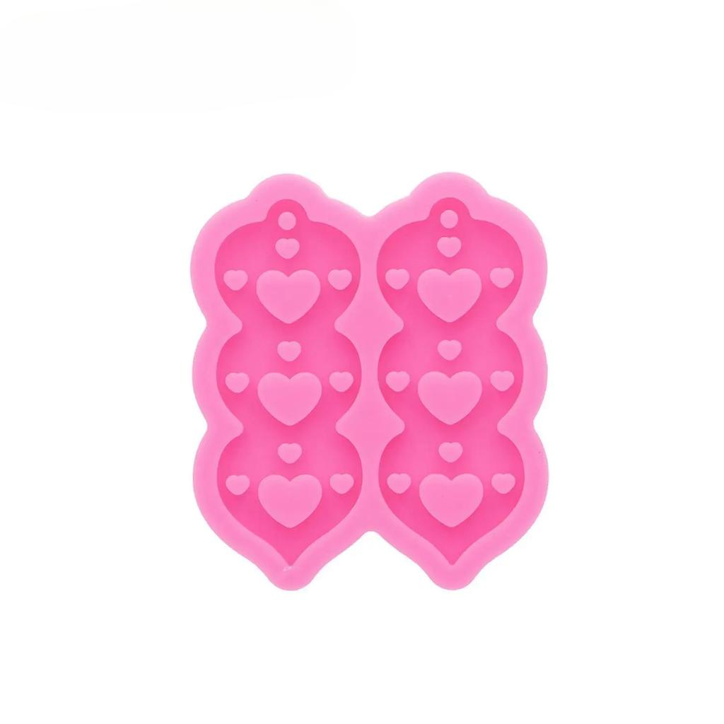 Glossy Horseshoe/Heart/Kunai Knife Earrings Silicone Molds Make Crafts with Epoxy DIY Handmade charms Resin art Mold