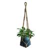 Geantă Netă pentru Ghiveci de Flori Suspendat de 35 Inch Suport pentru Plantator Împletit Manual Stil Nordic Coș de Perete din Frânghie de Cânepă pentru Ghiveci de Flori Plantă Verde Horticolă