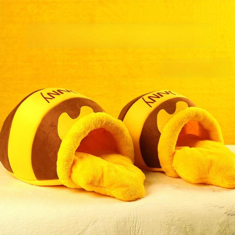 Pet Cozy Honeycomb Cat Bed With Plush Fleece For Winter And Allseason Use