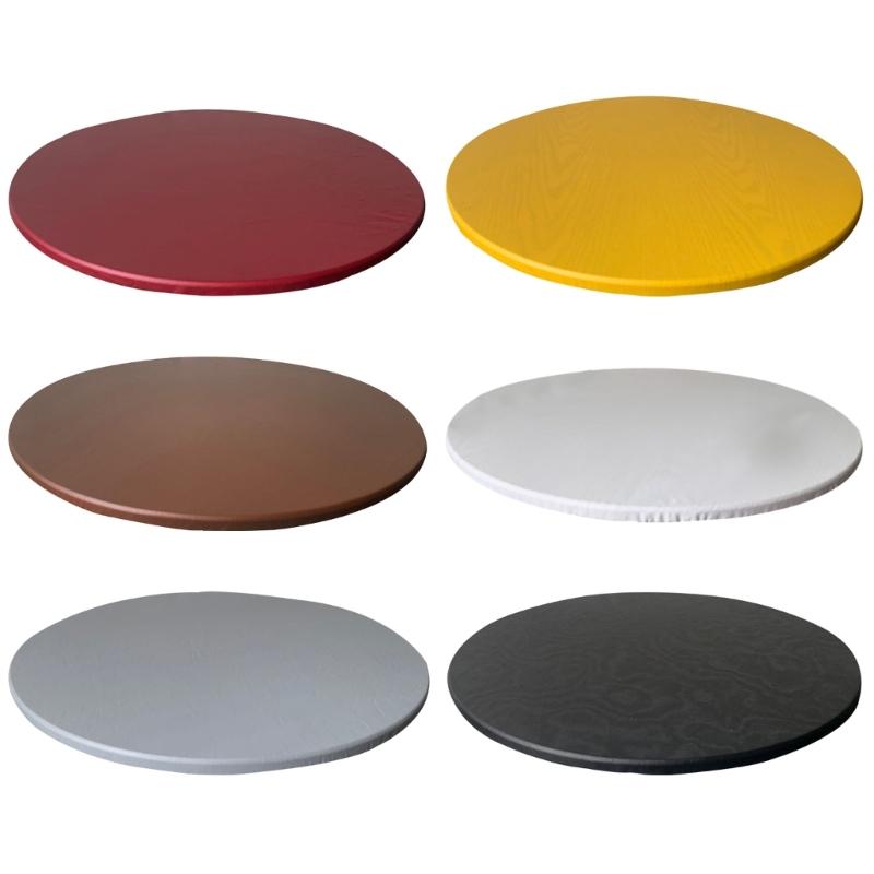 Polyester Round Tablecloth with Waterproofs Feature Table Cloth Cover Fit Tables Up to 90cm Spill Proof Table Cover