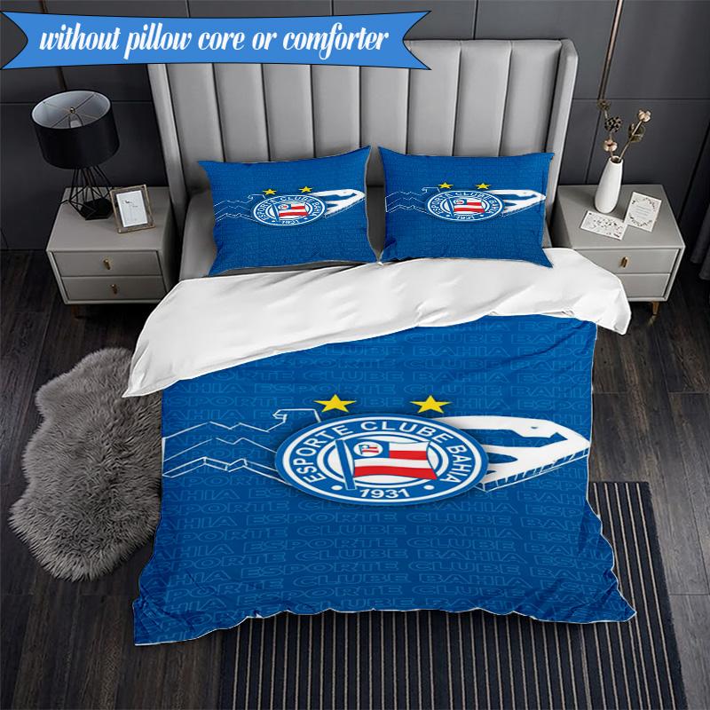 3PCS Esporte Clube Printed Soft Bedding Set,Including 1pc Duvet Cover And 2pcs Pillowcases Perfect for Bedroom, Dormitory, Fan gift