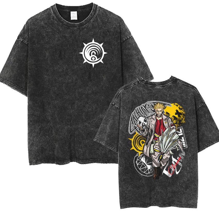 Japanese Anime Gachiakuta Vintage Washed T Shirt Unisexs Women Summer Fashion Short Sleeve Tshirts Yk Harajuku Clothing Tshirt S