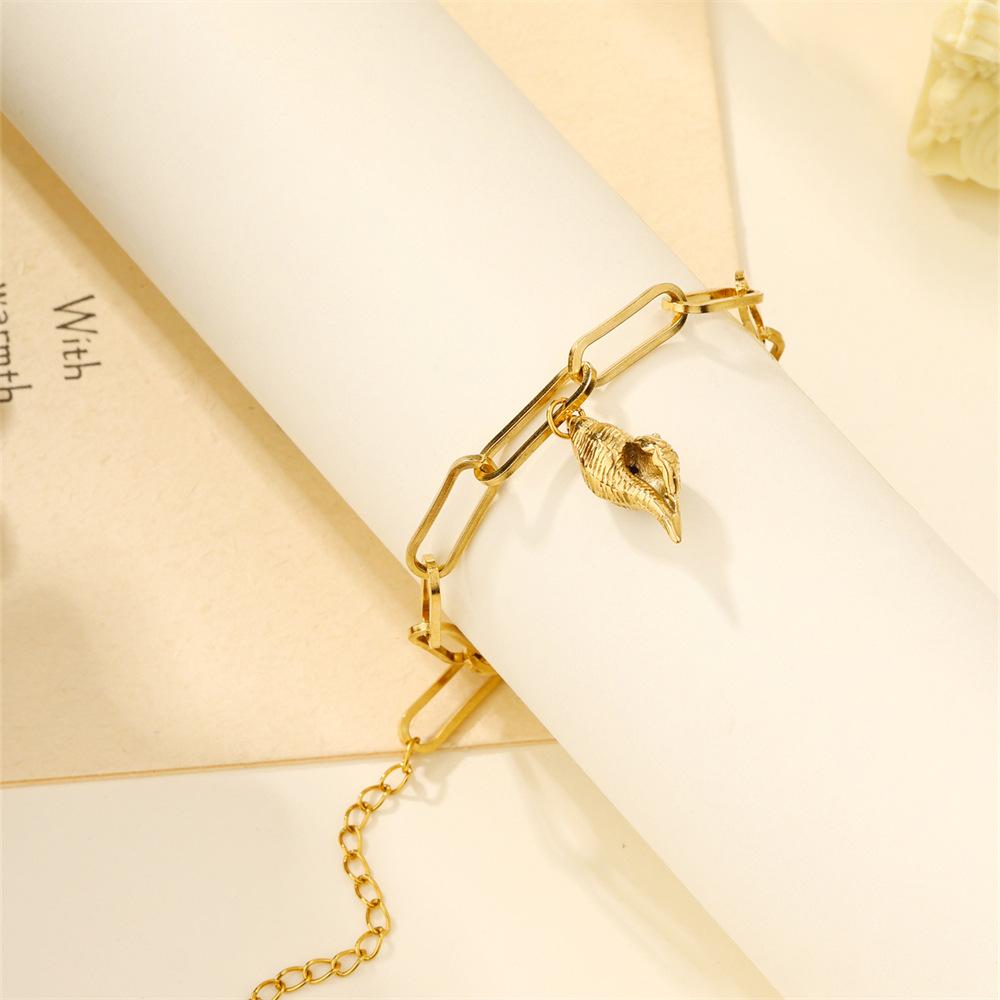 Sea Star Shell Foot Chain Lady, Non Fading Titanium Steel Temperament Versatile And Simple Ankle