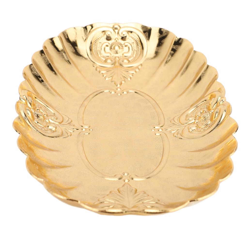 Metal Oval Tray Small Fruit Plate Snack Dinner Food Display Buffet Pastry Serving Plate