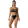 European and American split swimsuit female sexy bikini bronzing decoration gathers pure desire hot girls sexy swimsuit female